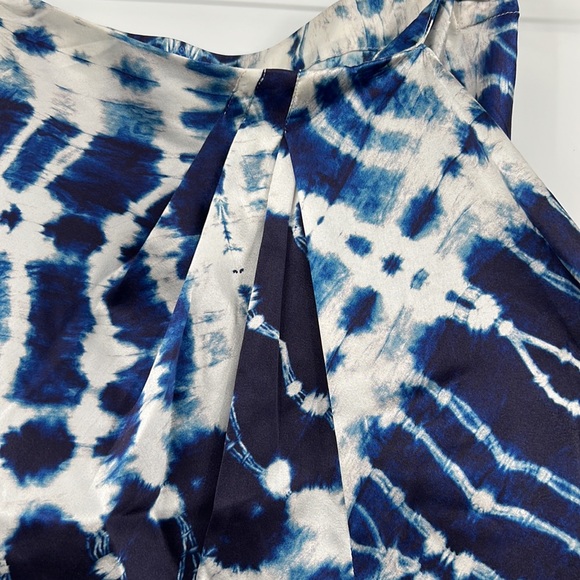 🆕Generation Love Nia Indigo Silk Spandex Tie Dye Faux Wrap Skirt Med Available - Picture 7 of 12